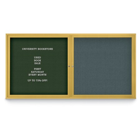 United Visual Products Corkboard, Pearl/Bronze, 48"x36" UV431HPLUS-BRONZE-PEARL